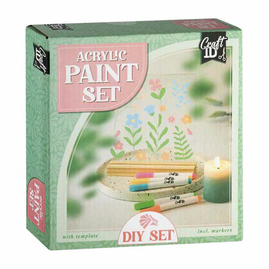 Tegel Schilderen Bloemen - incl. 5 Acrylmarkers