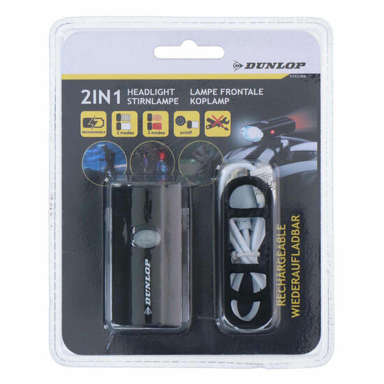Dunlop 2in1 Hoofdlamp