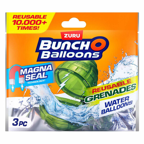 Bunch-o-Balloons Herbruikbare Magnetische Watergranaten, 3-pack