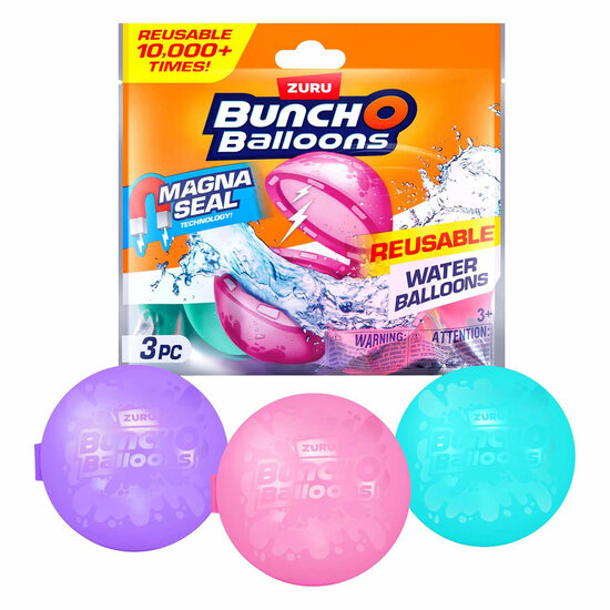 Bunch-o-Balloons Herbruikbare Magnetische Waterballonnen, 3-pack