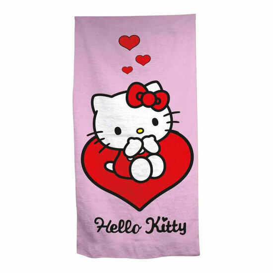 Hello Kitty Strandlaken Hart - 70x140 cm
