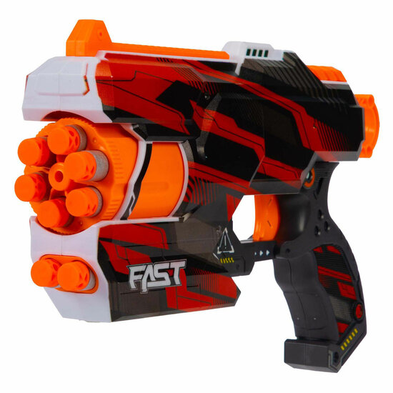 Foam Strikex Afschietpistool Six-Shot Cyclone met 12 Foampijlen