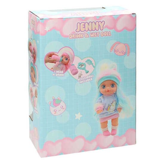 Drink en Plaspop Jenny met Grote Ogen - Blauw