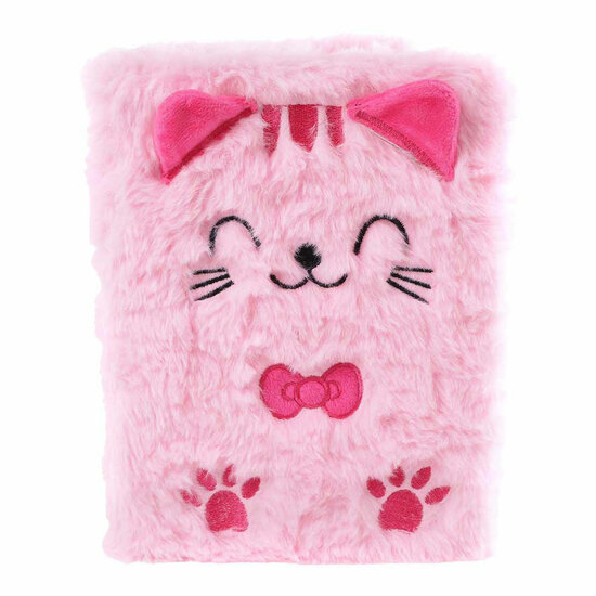 Glamour Fluffy Kat Notitieboek A5 Roze - 80pag.
