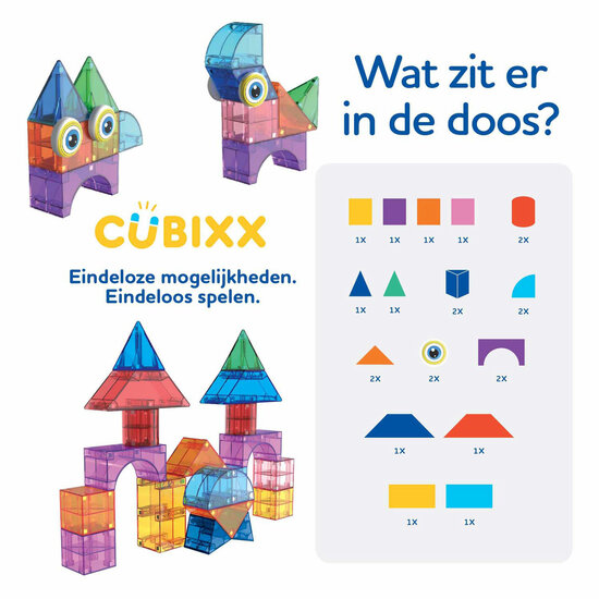 Cubixx Magnetische Bouwspeelgoed - 22dlg.