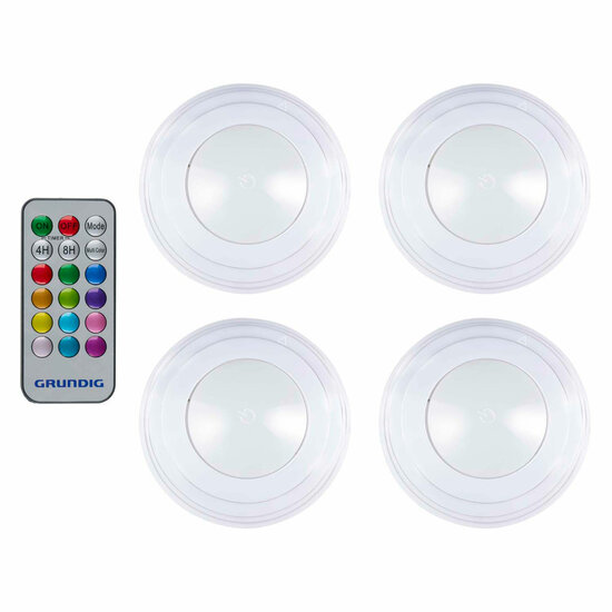 Kleurveranderende Draadloze Ledlamp, Set van 4