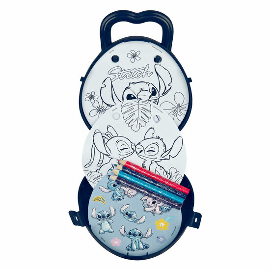 Kleurset To Go Stitch met Kleurpotloden en Stickers