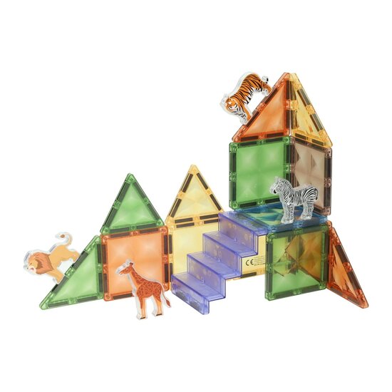 Bouwset Magneetpanelen met Wilde Dieren - 19dlg