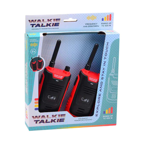 Walkie Talkie - 300 meter bereik, Rood