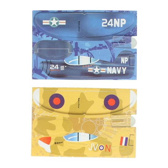 3D Foam Vliegtuig 9cm - 2st.