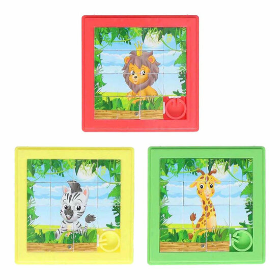 Schuifpuzzel Dier - 8x8cm