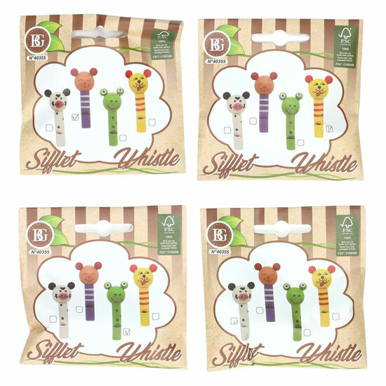 Houten Dieren Fluitje - 7cm