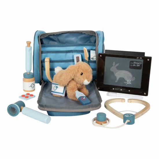 Small Foot - Dierenartstas met Pluche Konijn