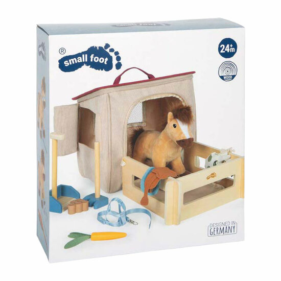 Small Foot - Speelset Paard met Stal en Accessoires in Tas