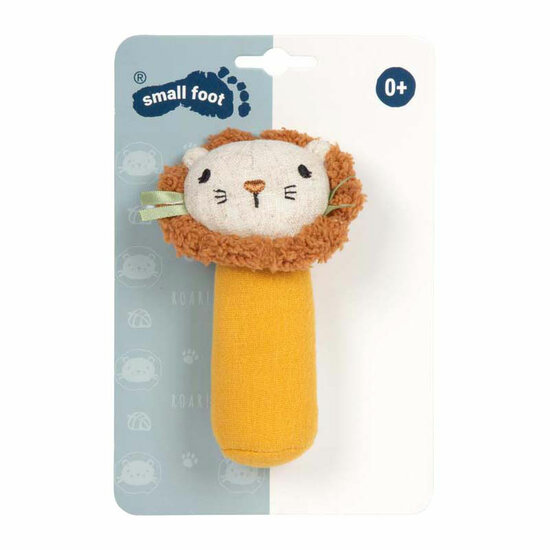 Small Foot - Stoffen Grijpspeelgoed met Rammelaar Kleine Leeuw