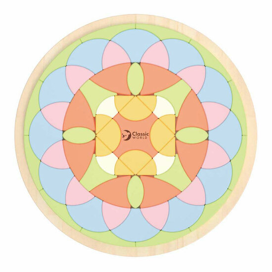 Classic World Houten Mandala Puzzel Bloem