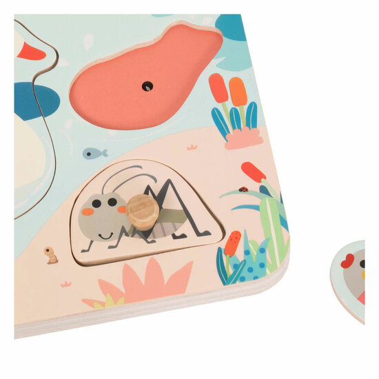 Classic World Houten Noppenpuzzel Poel met Geluid