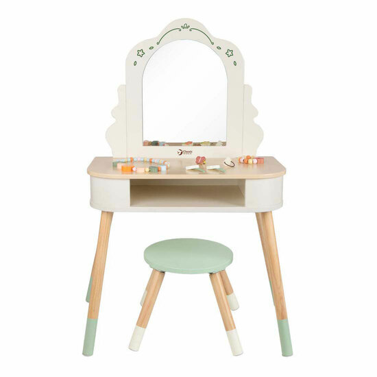 Classic World Houten Kaptafel met Krukje - Inclusief Accessoires