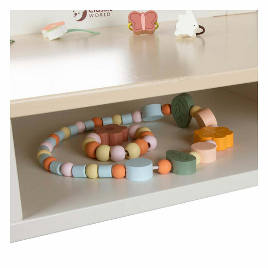 Classic World Houten Kaptafel met Krukje - Inclusief Accessoires