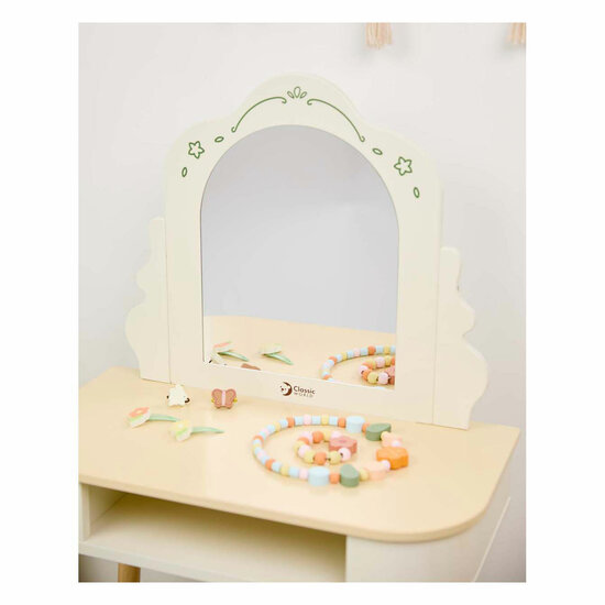 Classic World Houten Kaptafel met Krukje - Inclusief Accessoires