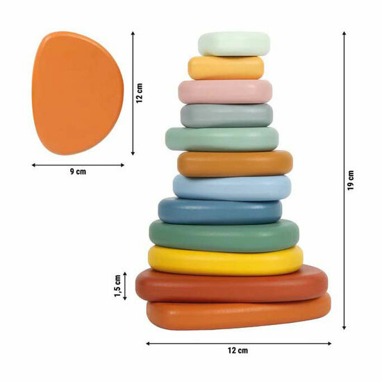 Small Foot - Houten Montessori River Rocks Evenwichtsspel FSC