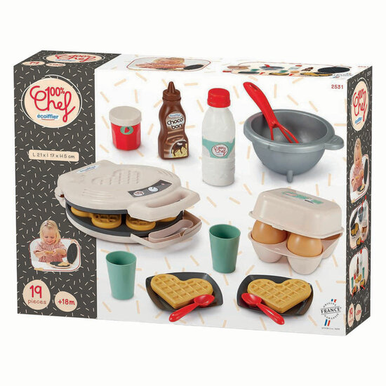 Ecoiffier 100% Chef Wafelijzer - 19dlg.