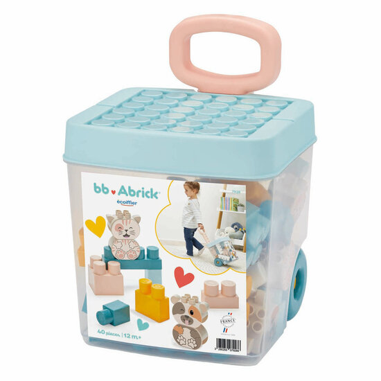 Abrick Bouwblokken in Opbergbox - 40dlg.