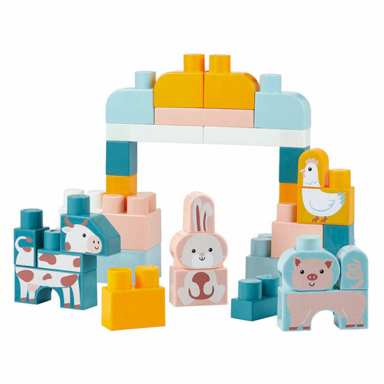 Abrick Bouwblokken met Boerderijdieren - 55dlg.
