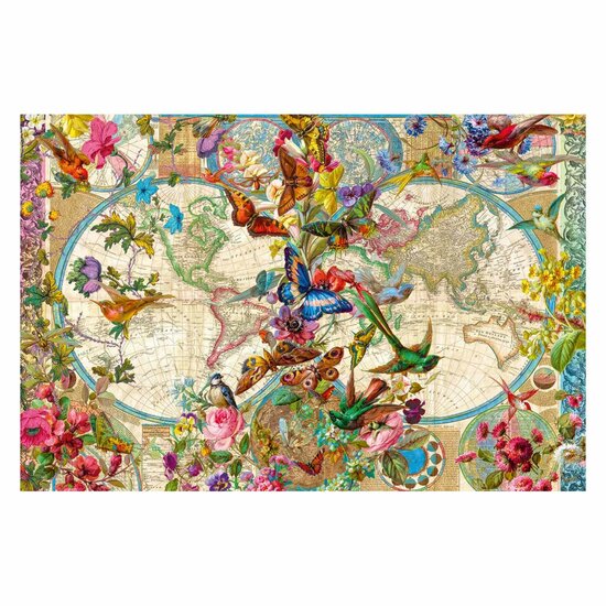Ravensburger Legpuzzel Flora en Fauna Wereldkaart, 3000st.