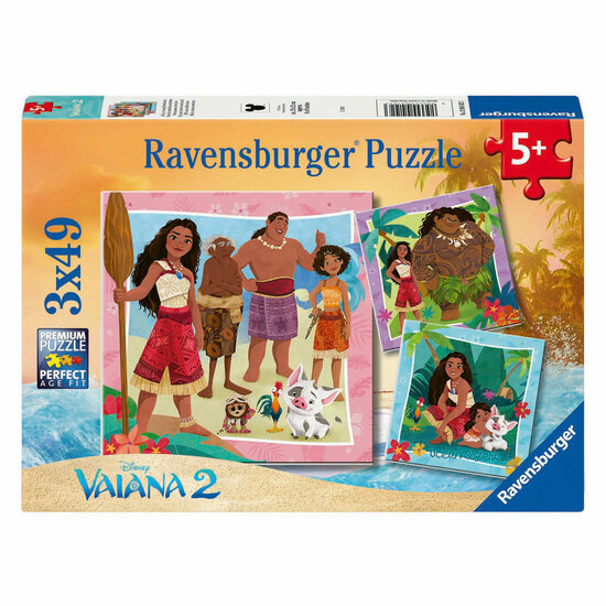 Ravensburger Legpuzzel Disney Vaiana 2, 3x49st.