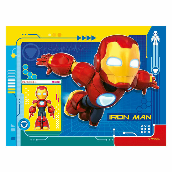 Ravensburger Legpuzzel Iron Man en zijn Fantastische Vriendjes - 4 Puzzels