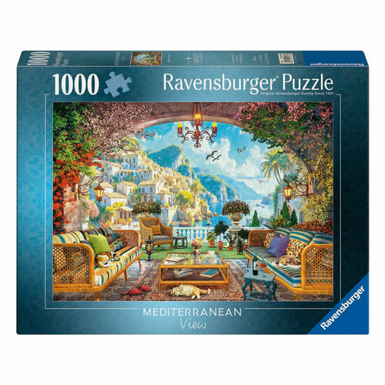 Ravensburger Legpuzzel Mediterraan Terrasuitzicht - 1000st.