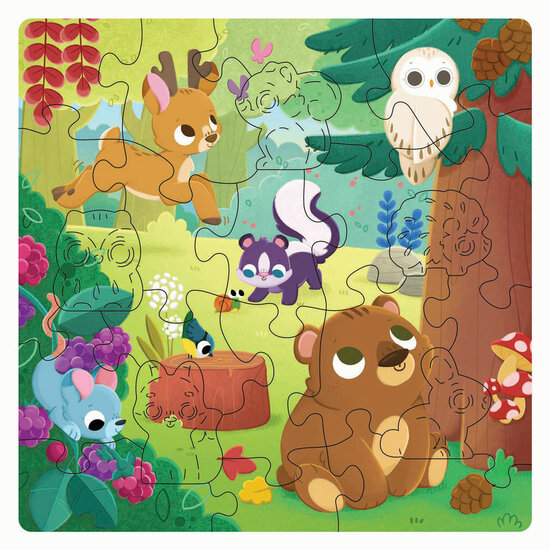 Ravensburger Houten Legpuzzel Bosdieren - 22st.