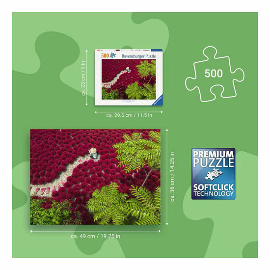 Ravensburger Legpuzzel A Sea of Red - 500st.
