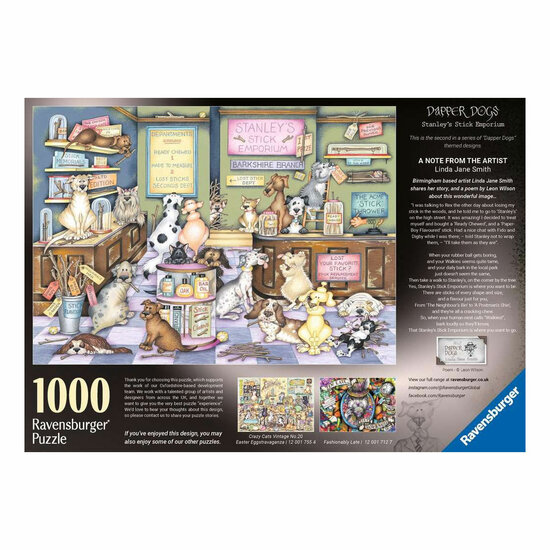 Ravensburger Legpuzzel Dapper Dog's No.2: Stanl. Stick Em - 1000st.