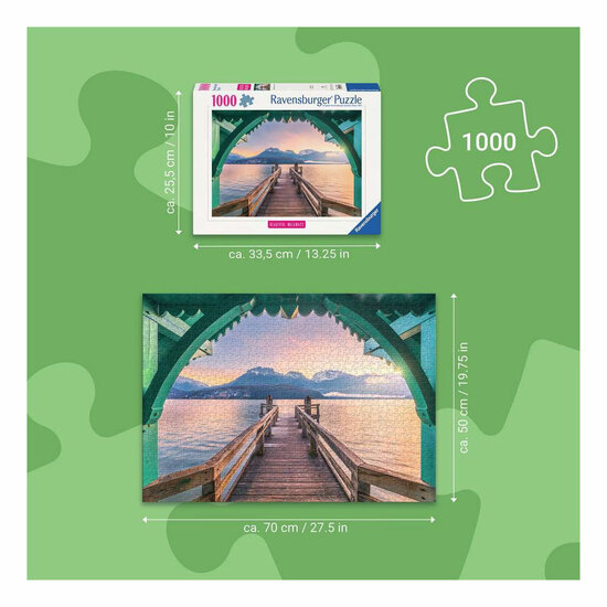 Ravensburger Legpuzzel Footbridge at Lac d'Annecy - 1000st.