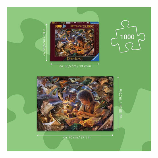 Ravensburger Legpuzzel LOTR Frodo's Journey - 1000st.