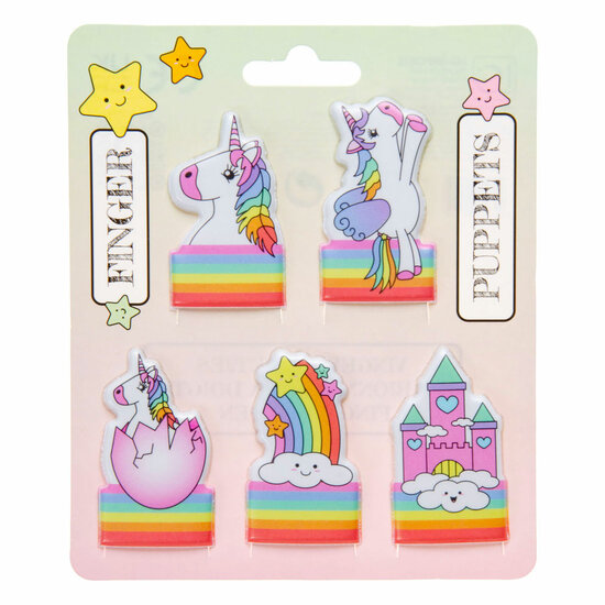 Vingerpoppetjes Eenhoorn - 5st.