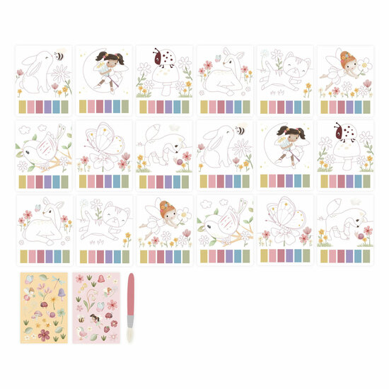Little Dutch Waterverfset Rosa Fairy Garden - incl. Kwast en Stickers