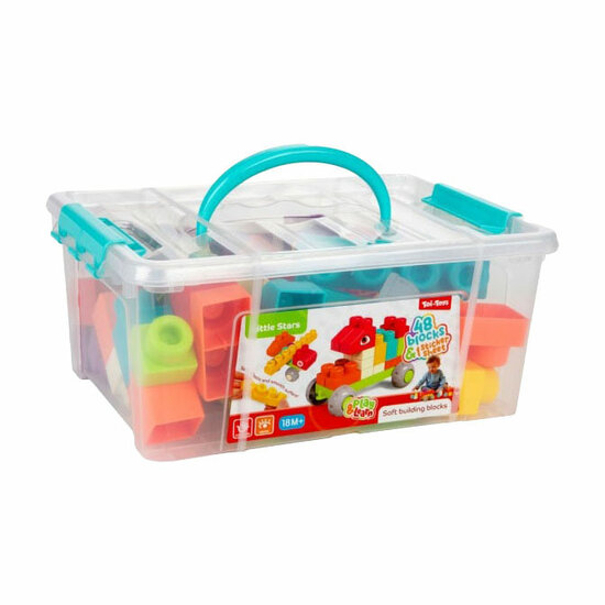 Little Stars Soft Bouwstenen in Opbergbox - 48st.