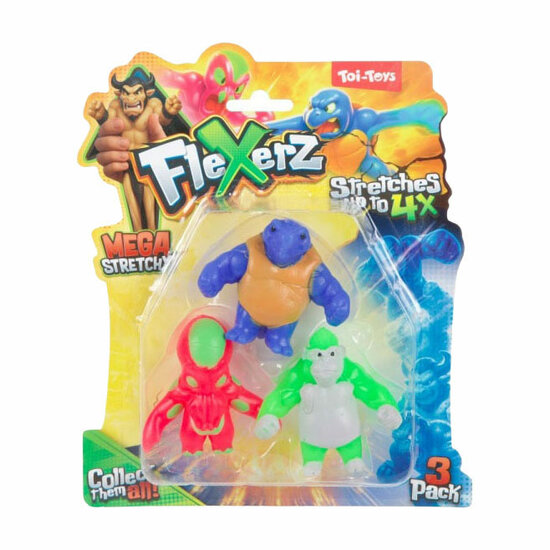 Anti Stressfiguur Flexerz 6cm - 3st.