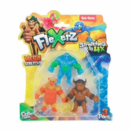 Anti Stressfiguur Flexerz 6cm - 3st.