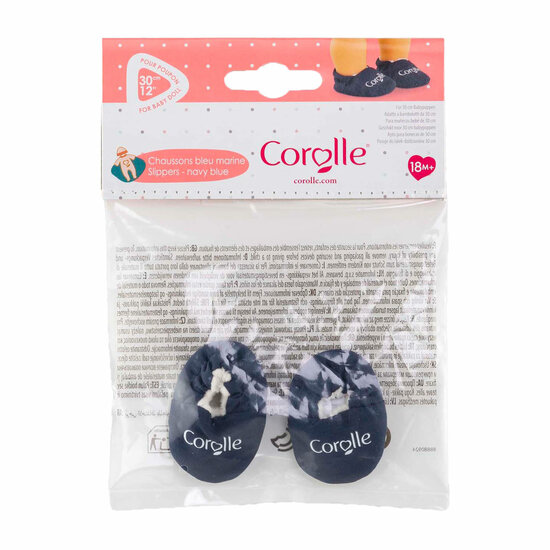 Corolle Marineblauw Slippers voor Babypop 30cm