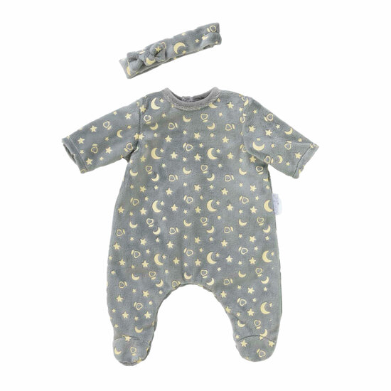 Corolle Poppen Pyjama Glitter in het Donker en Haarband, 36cm