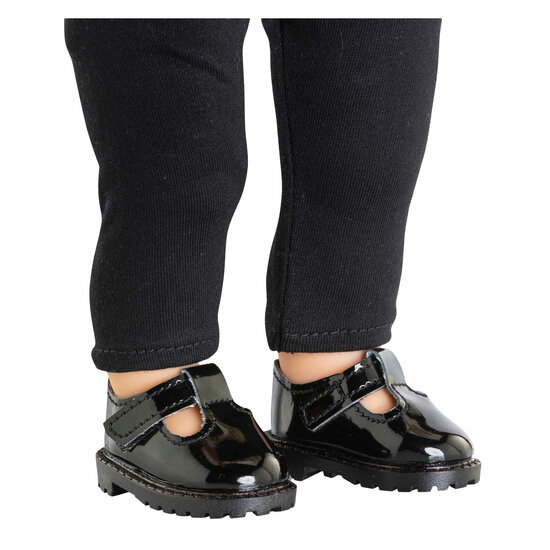 Corolle Zwarte Gelakte Babyschoentjes voor Poppen, 36cm