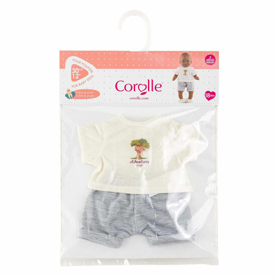 Corolle T-Shirt met Korte Broek Kleine Ontdekker - 30cm