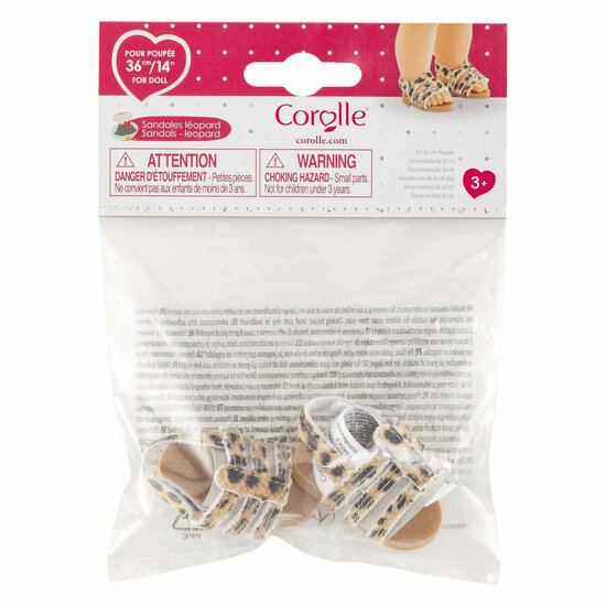 Ma Corolle Poppen Sandalen Luipaard - 36cm