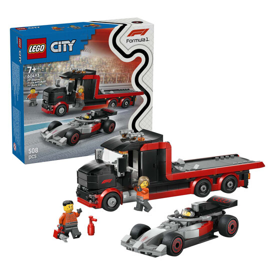 LEGO City 60493 F1 displaytruck met Audi F1 racewage