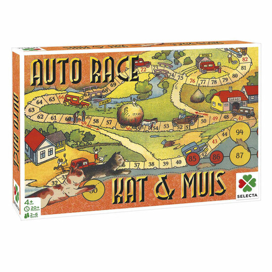 Bordspel Spellen van toen - Auto Race/Kat &amp; Muis