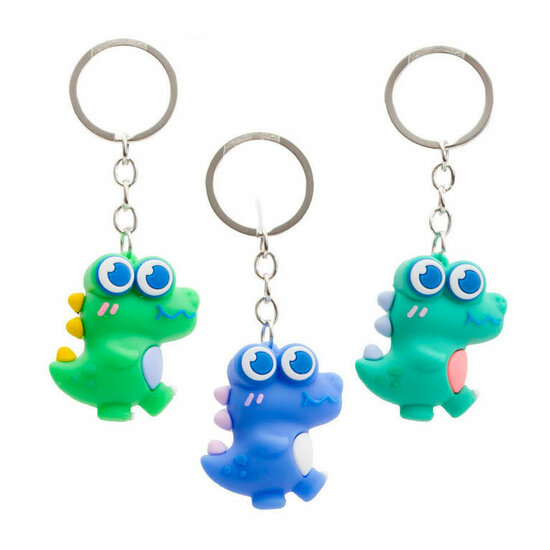 Sleutelhanger Grappige Dino - 4,5cm